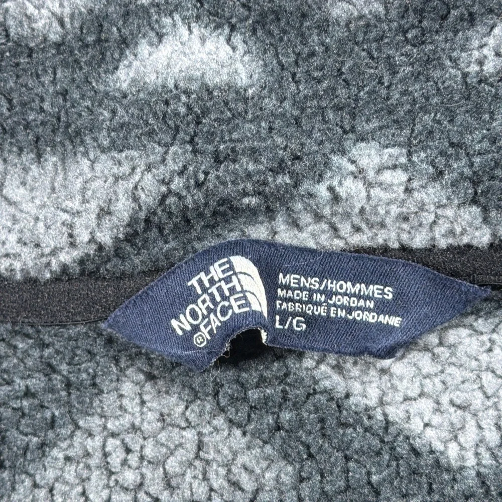 The North Face Novelty Gordon Lyons Men Large 1/4 Zip Fleece Grey Black Gorpcore